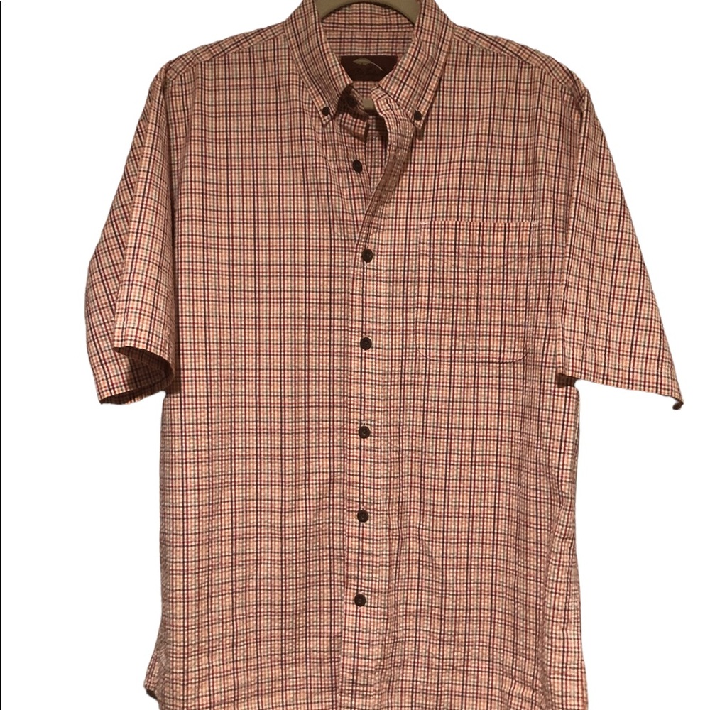 Bob Timberlake  Mens stripped short sleeves button down shirt Medium